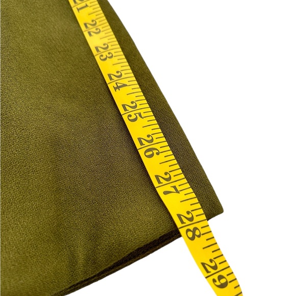 NWT Orla Kiely Olive Fully Lined Wool Blend Inverted Pleat Midi Skirt UK8 US4 - Picture 6 of 10